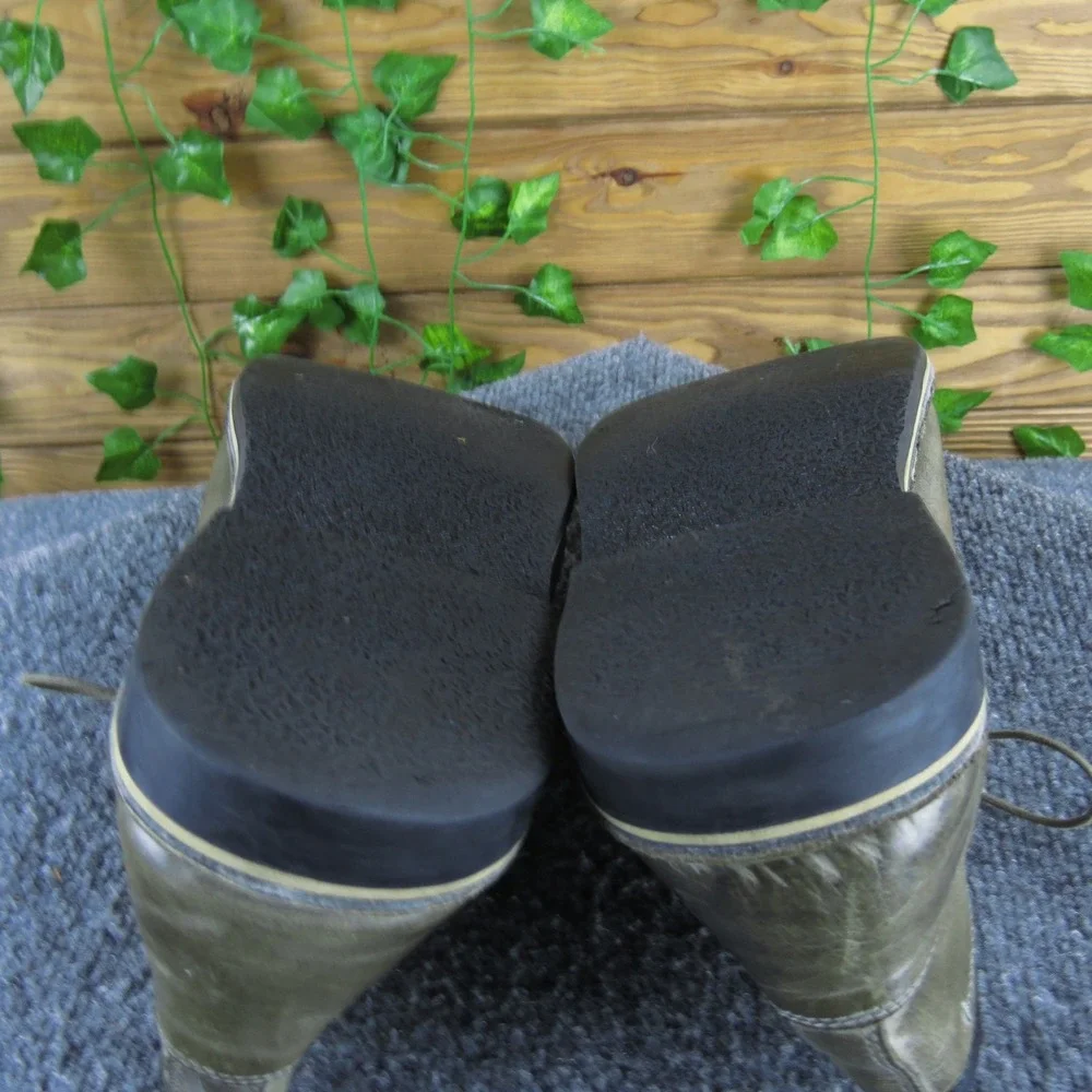 Steve Madden Hestonn 667 Men Gray Leather‎ Chukka Boots Size 11.5 Lace Up Casual